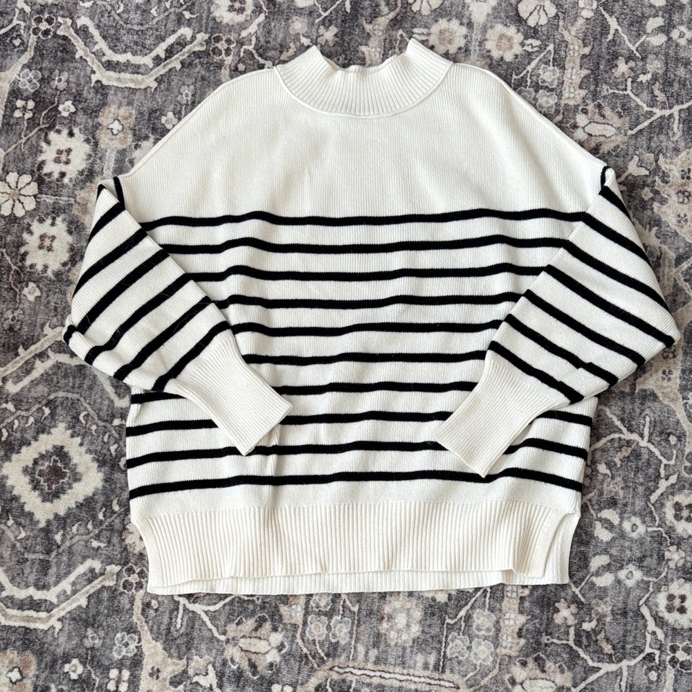 Amazon Black and White Striped Women's Sweater
